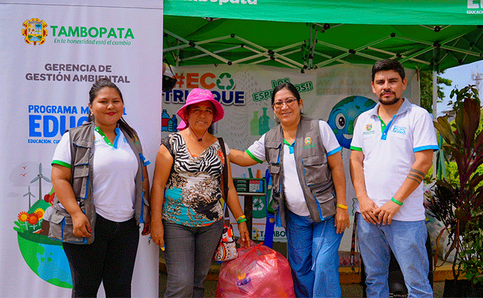 Intercambio de reciclaje por premios